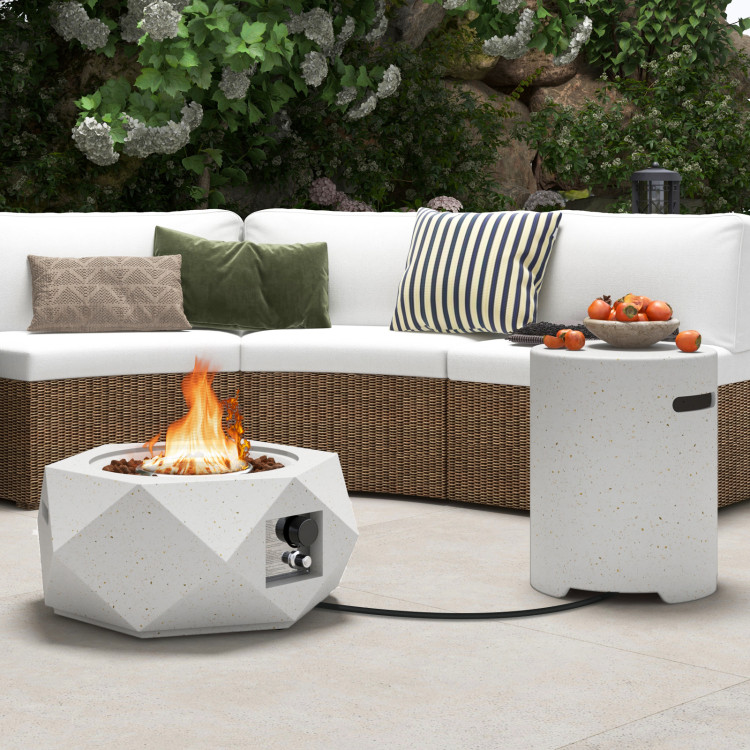 40,000 BTU Fire Pit Table Set with Stainless Steel Burner - Image 2