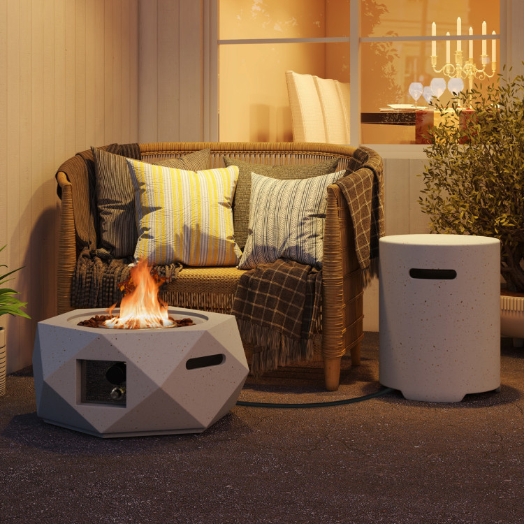 40,000 BTU Fire Pit Table Set with Stainless Steel Burner - Image 3