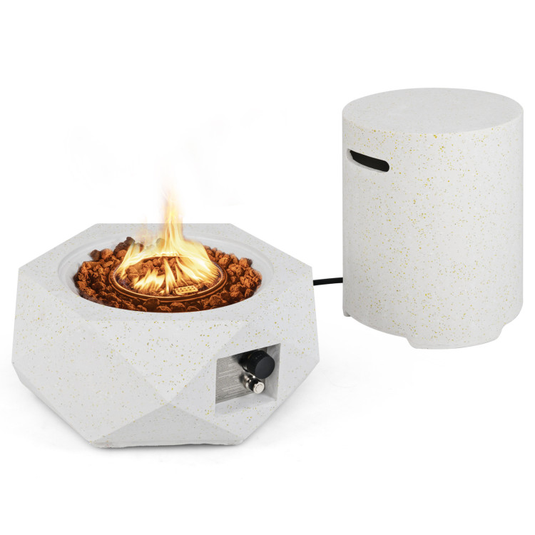 40,000 BTU Fire Pit Table Set with Stainless Steel Burner - Image 4