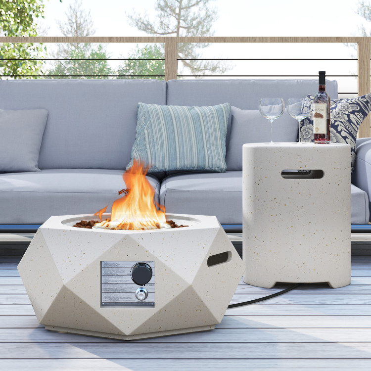 40,000 BTU Fire Pit Table Set with Stainless Steel Burner - Image 6