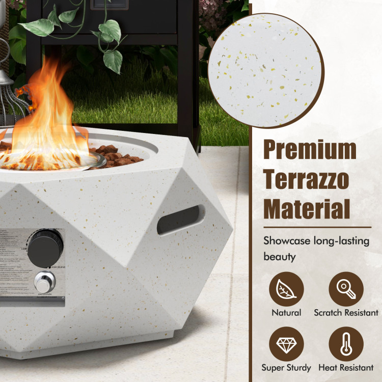 40,000 BTU Fire Pit Table Set with Stainless Steel Burner - Image 9