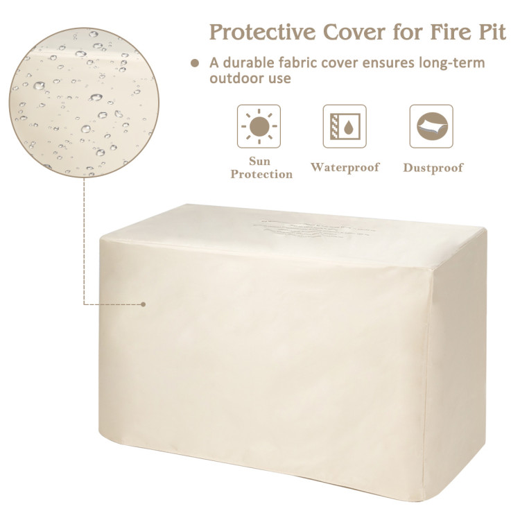 5-Piece Patio Furniture Set with Propane Fire Pit Table - Image 6